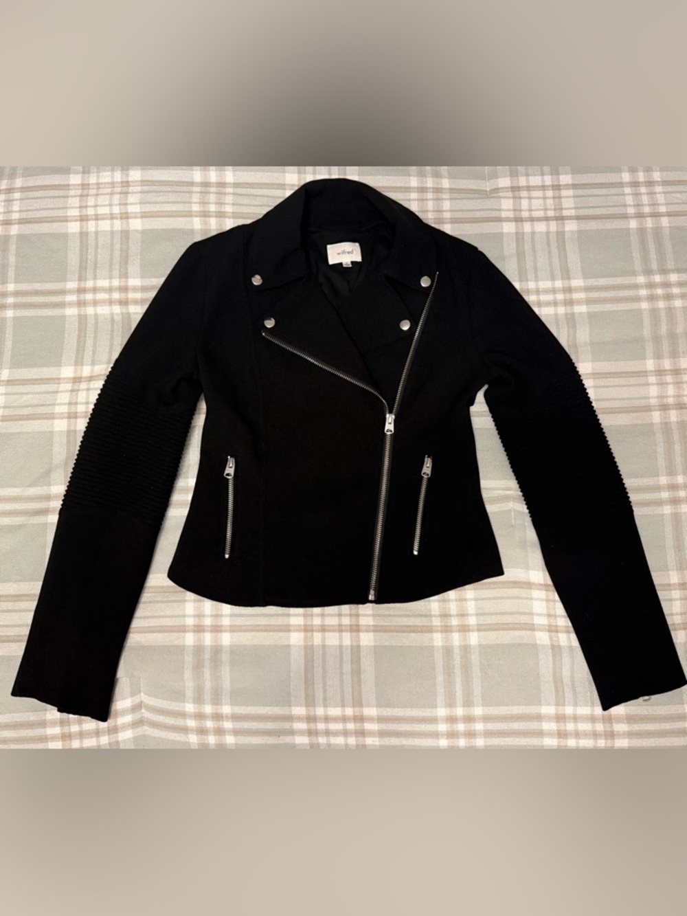 ⭐ Aritzia Wilfred Montesson Moto Jacket – The Ultimate Lightweight Biker US 0 ⭐ - Picture 2 of 4